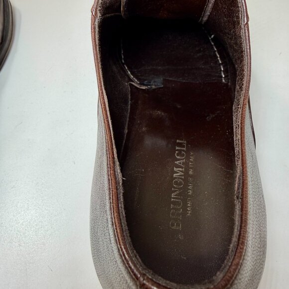 Bruno Magli Maioco Oxford Dress Shoes Brown Italy Nappa Leather Size 12 ret $395 - Picture 11 of 16